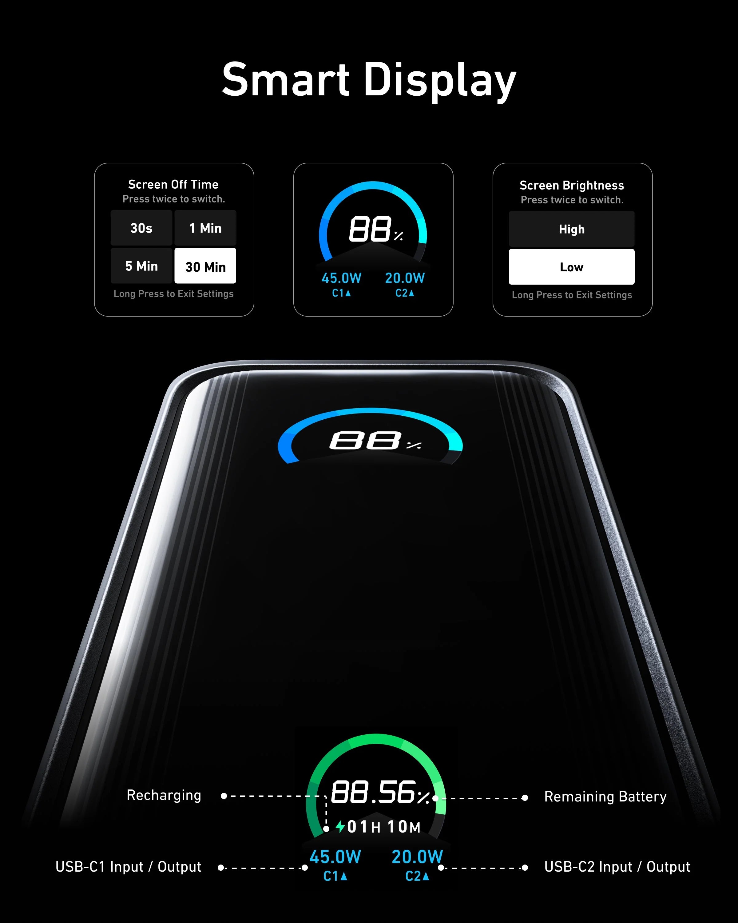 Anker Prime Power Bank (9.6K, 65W, Fusion) A1339