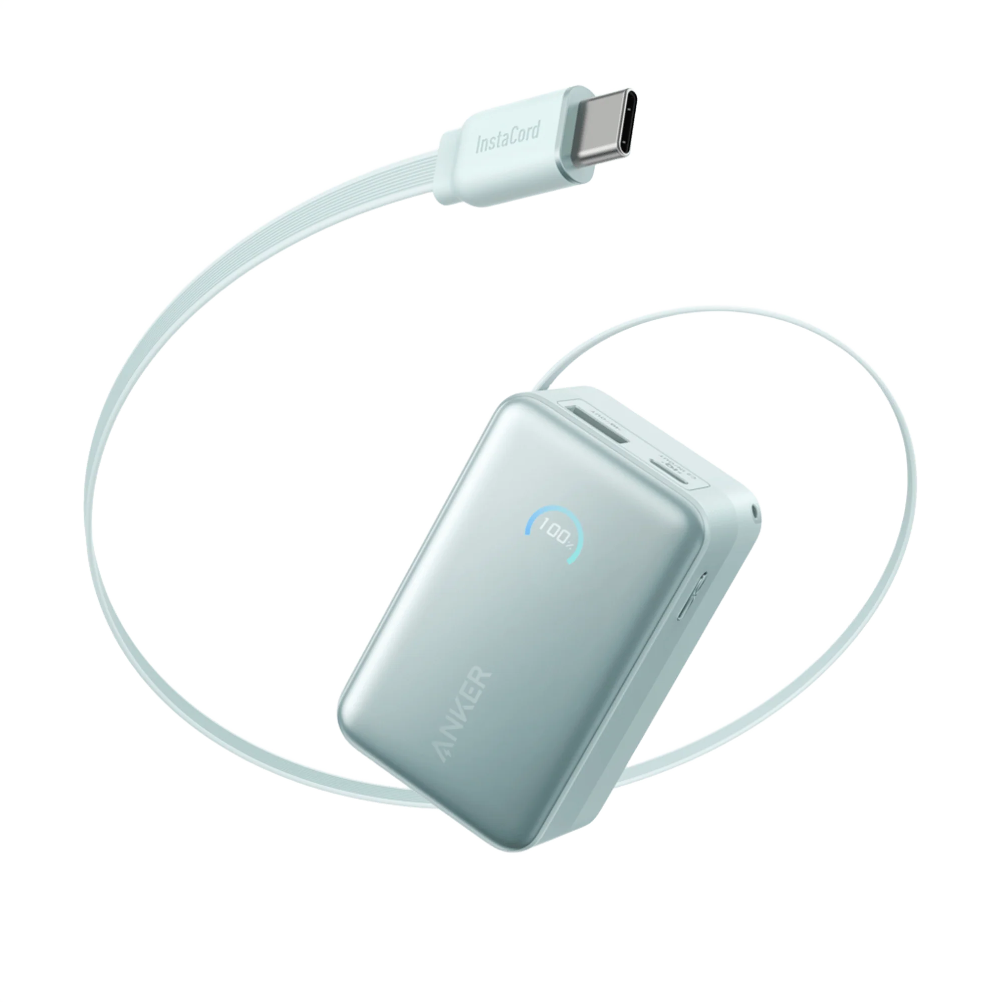 Anker Nano Power Bank (10K, 45W, Built-In Retractable USB-C Cable)A1638