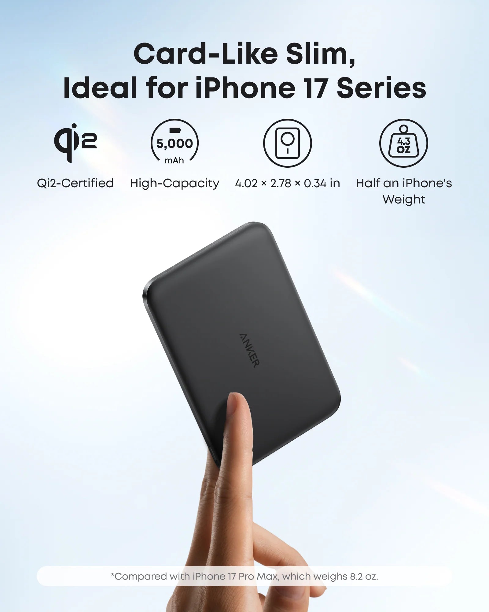 Anker Nano Power Bank (5K, MagGo, Slim) A1665