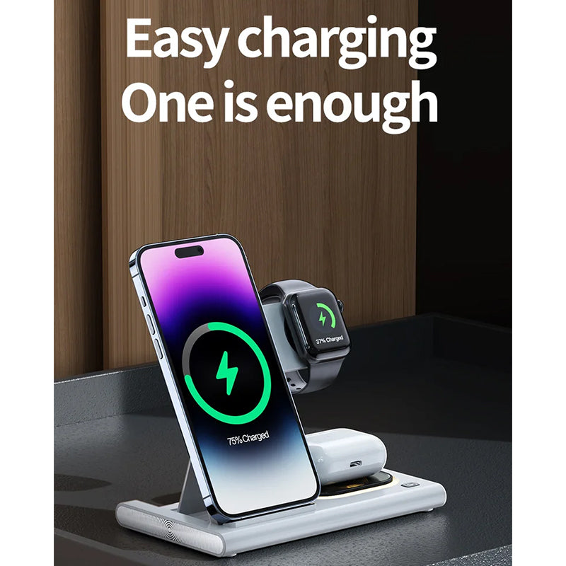 A80 4 in 1 magnetic & night light foldable wireless charging station