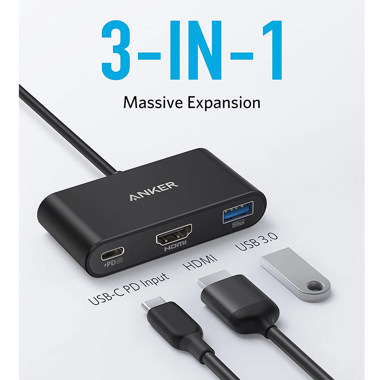 Anker USB C Hub, PowerExpand 3-in-1 USB C Hub
