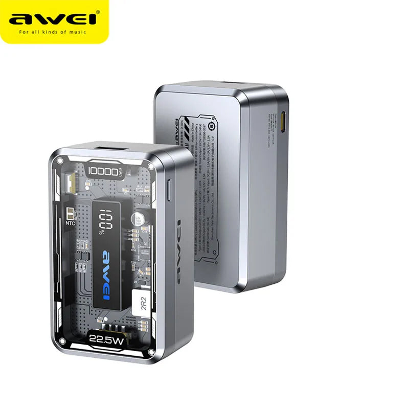 Awei P111K Power Bank 10000mAh For iOS & Android PD22.5W