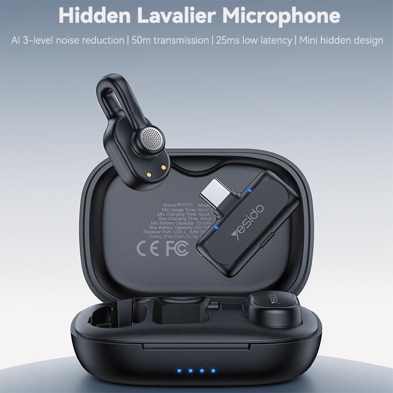YESIDO KR25 AI Noise Reduction Lavalier Microphone with Type-C
