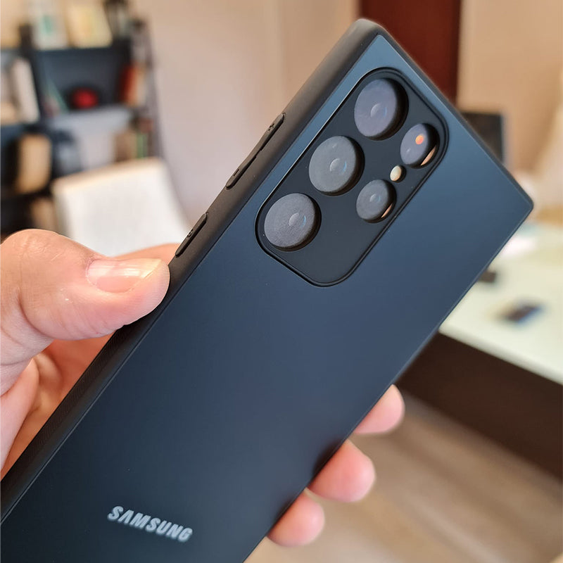 Glass with silicon fram Samsung Case