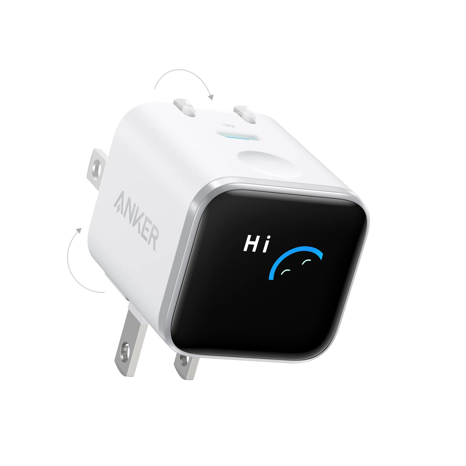 Anker Nano Charger (45W, Smart Display, 180° Foldable)