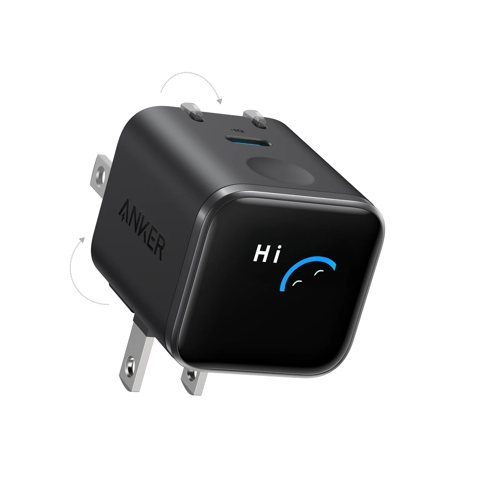 Anker Nano Charger (45W, Smart Display, 180° Foldable)