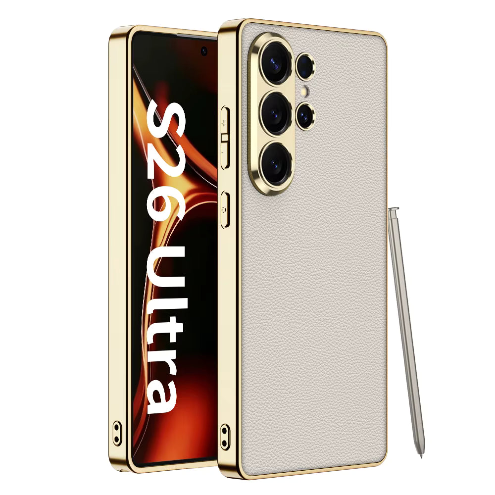 GKK Electroplating PU Leather TPU Phone Back Cover For Samsung 26 Ultra