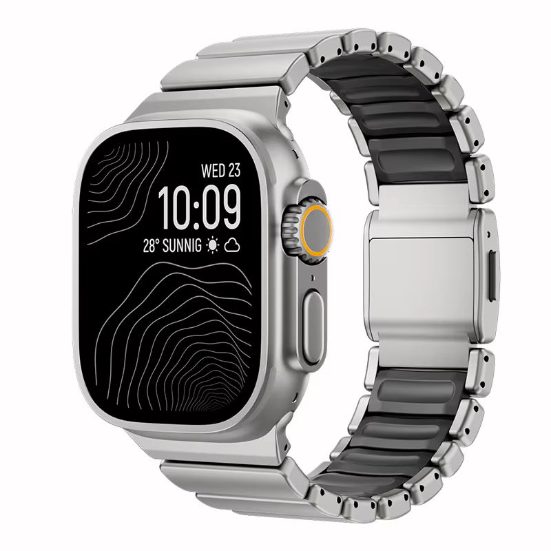 Luxury Ultimate Pure Titanium Metal Magnetic Buckle Band Strap for Apple Watch