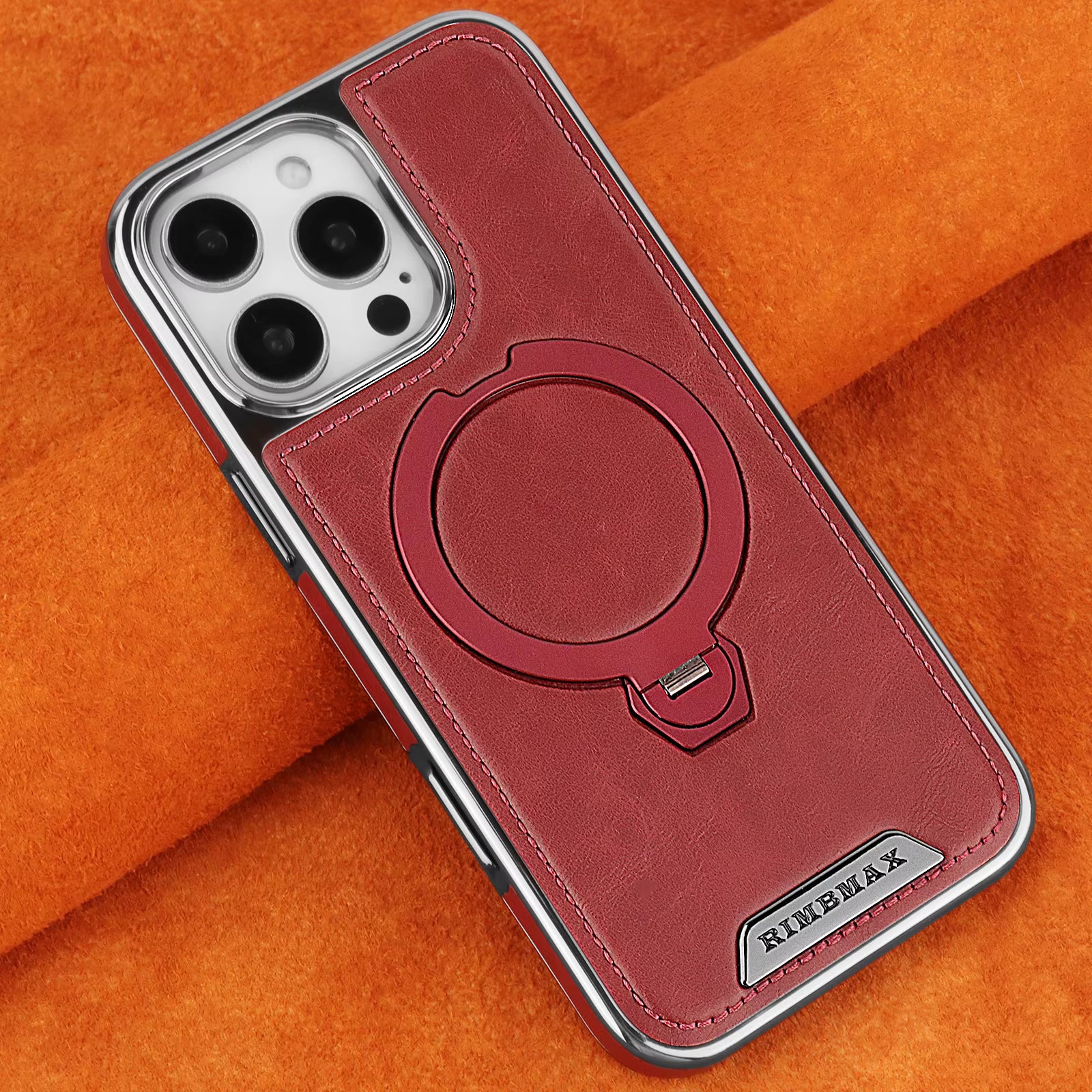 RUIMEIBI New Plating PU Leather Magnetic Phone Case for iPhone