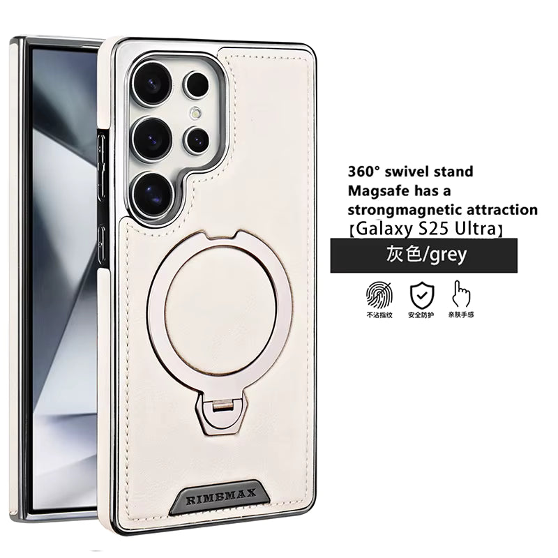 RUIMEIBI New Plating PU Leather Magnetic Phone Case for Samsung