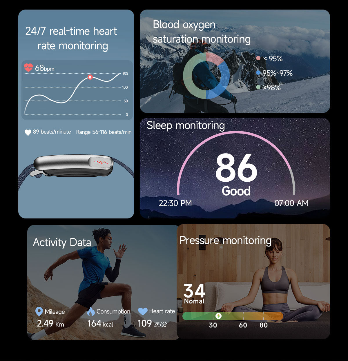 Smart Band Bracelet NFC IPX8 Waterproof