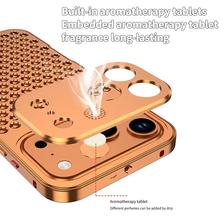 Metal Heat Dissipation Aluminum Fragrance Cooling Cover Shockproof for iPhone 17 Pro Max