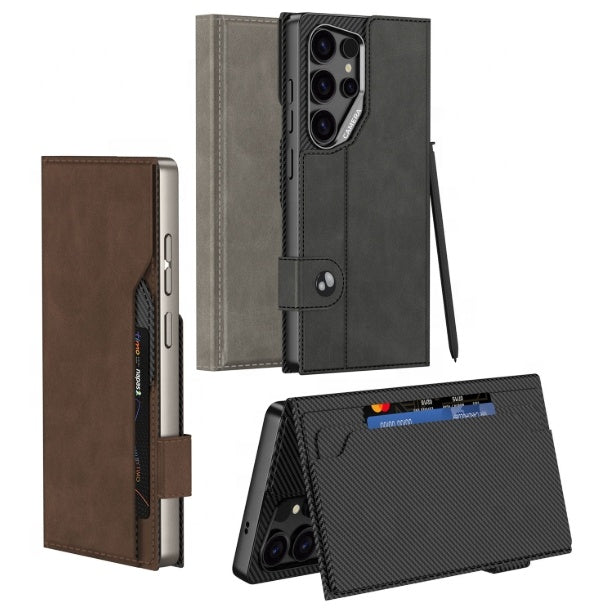 New Flip Card Holder Wallet Leather Case for Samsung