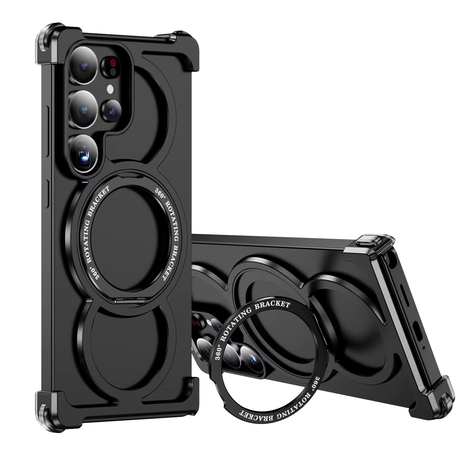 Magnetic Aluminum Alloy Frameless 360 Stand Case for Samsung