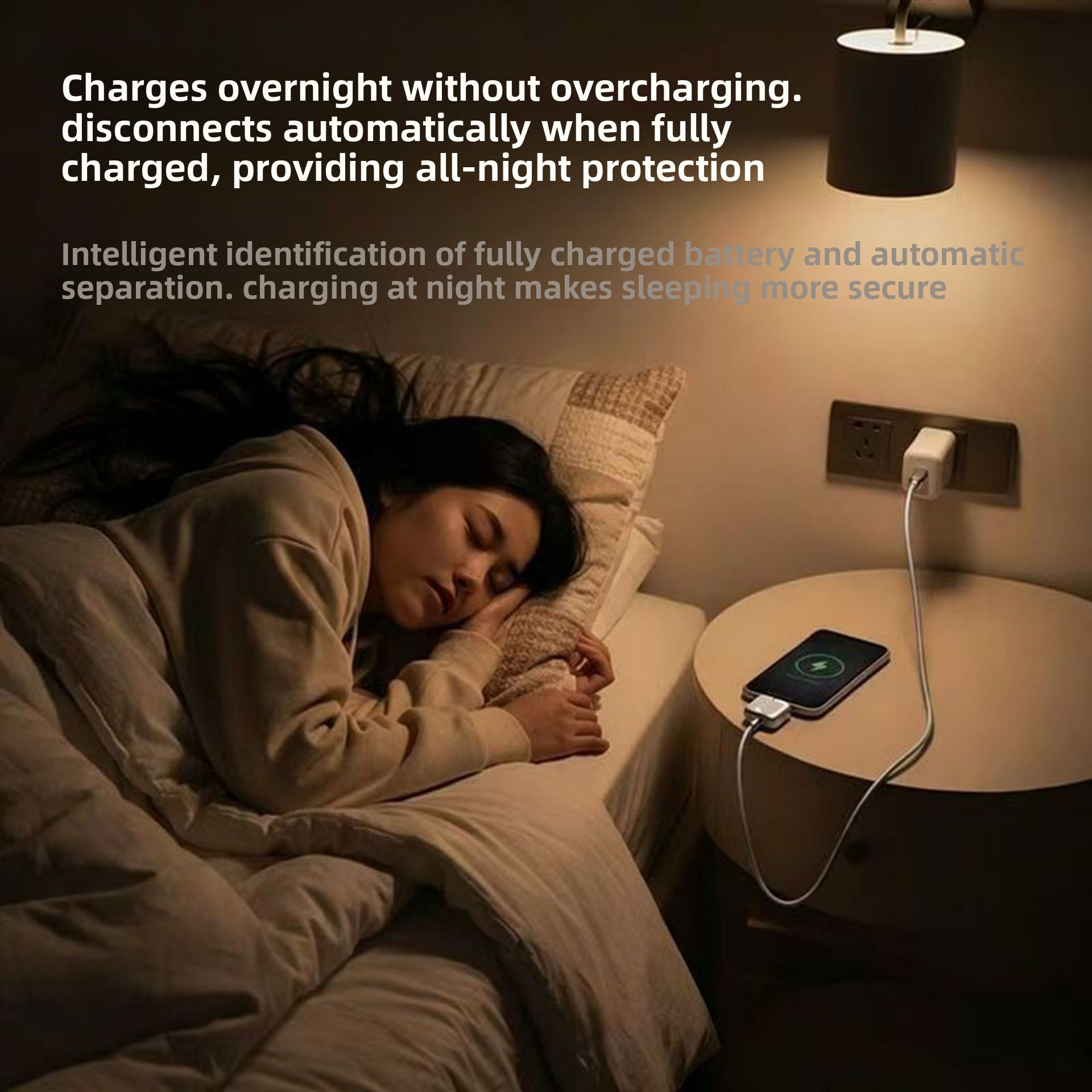 Automatically Detects Full Charge Cuts Power & Prompts Unplug