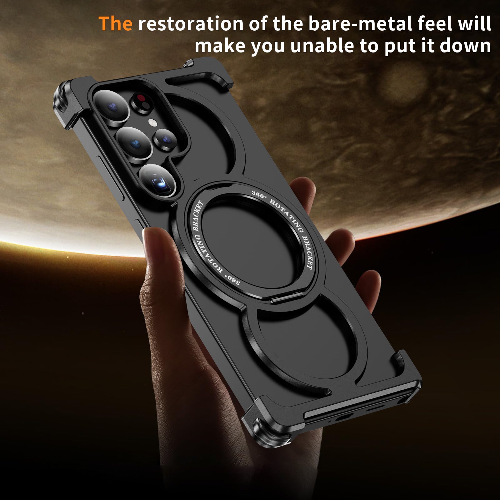 Magnetic Aluminum Alloy Frameless 360 Stand Case for Samsung