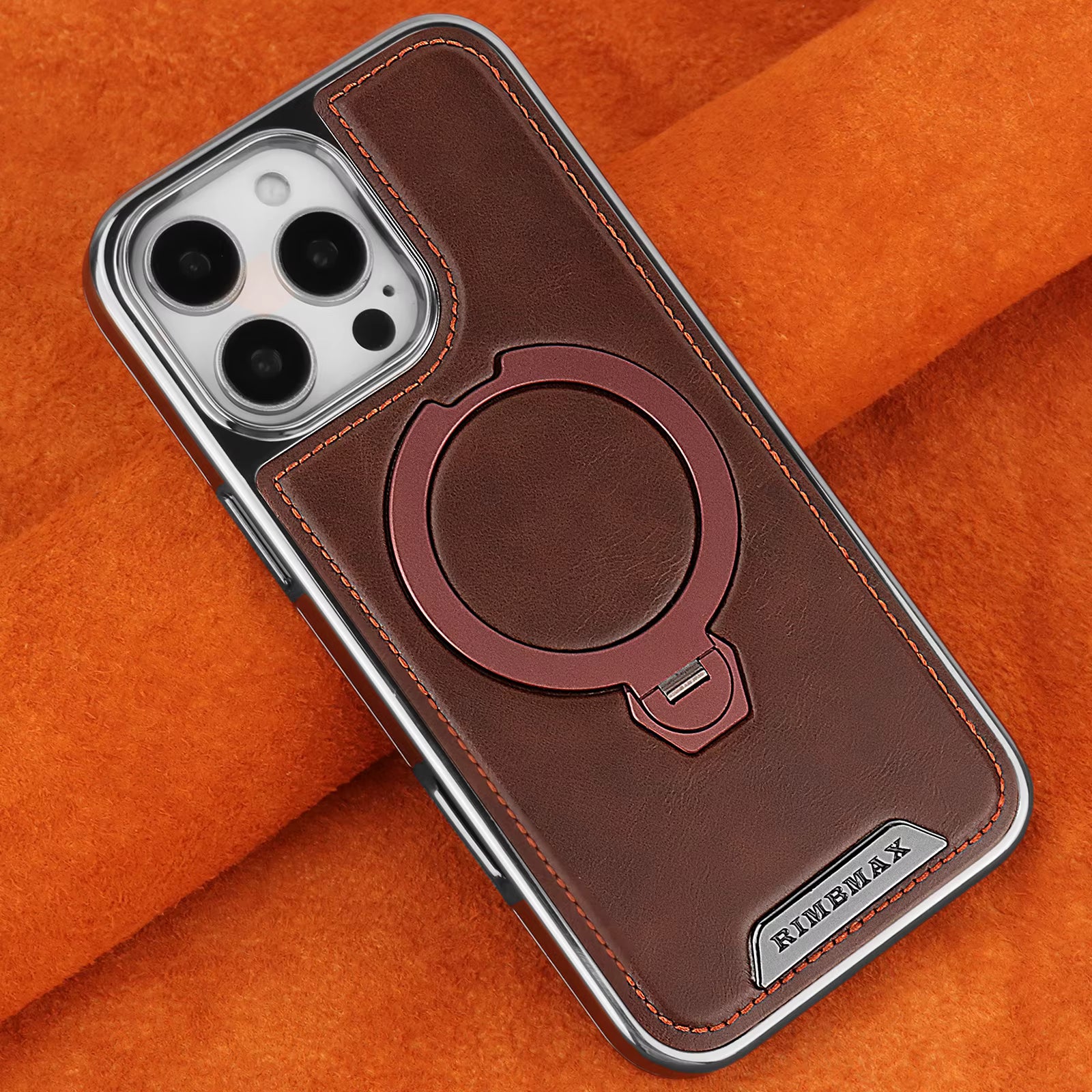 RUIMEIBI New Plating PU Leather Magnetic Phone Case for iPhone