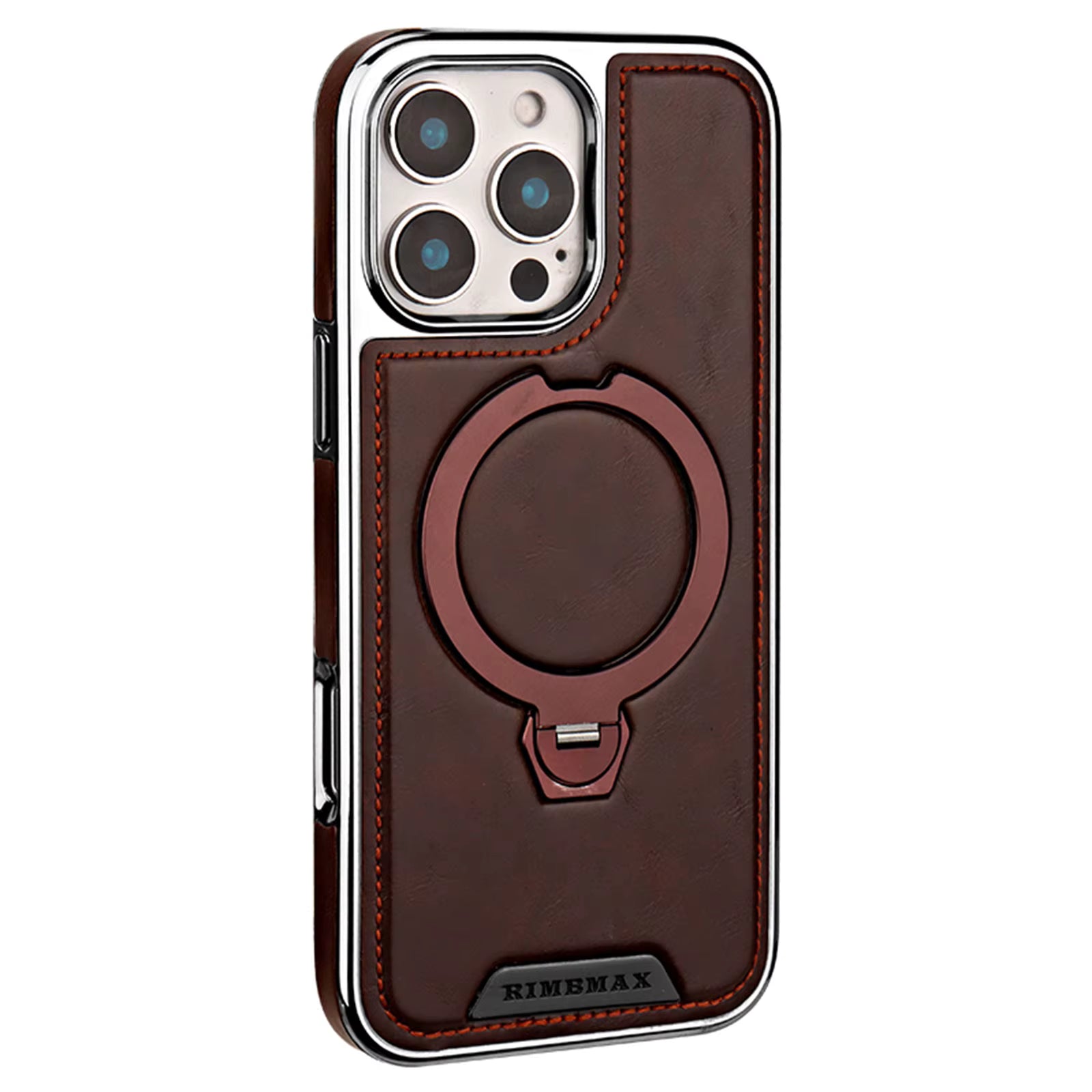 RUIMEIBI New Plating PU Leather Magnetic Phone Case for iPhone