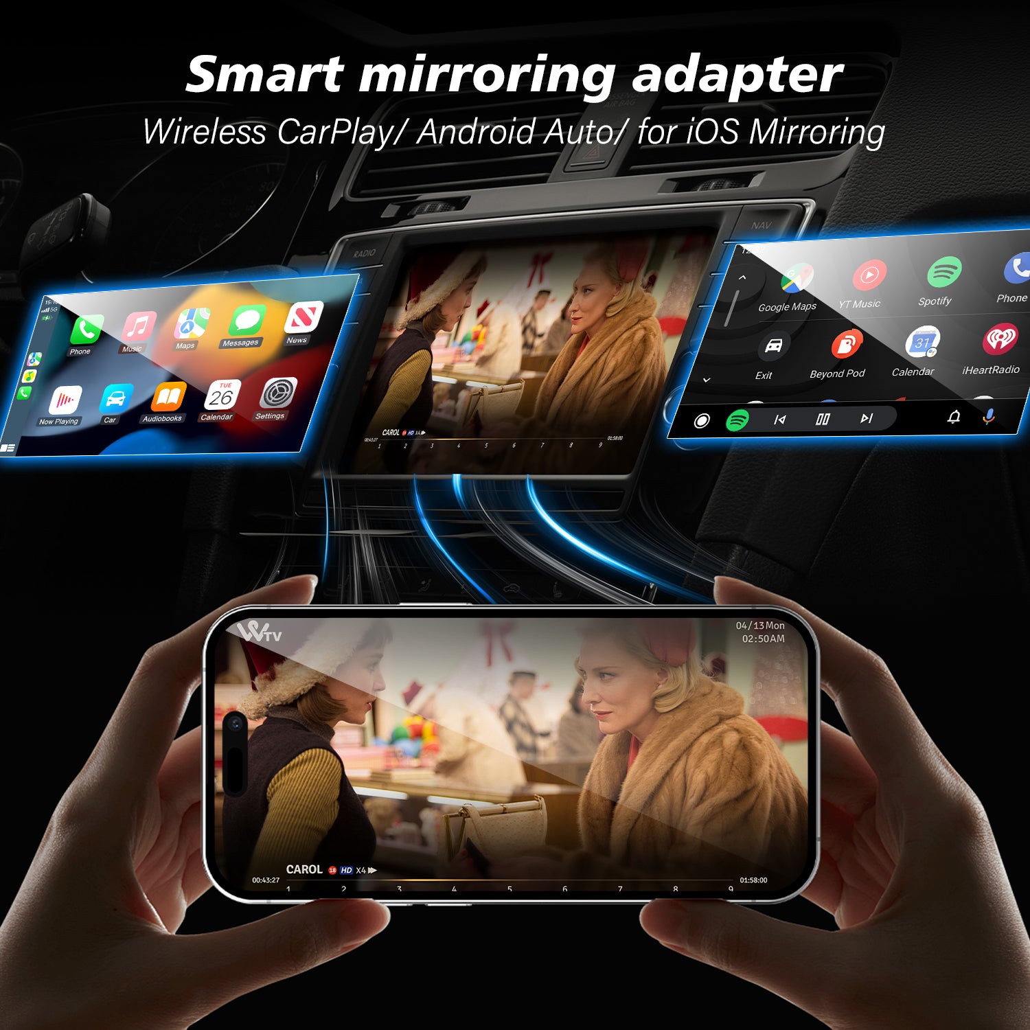 3 in 1  CarPlay Adapter with AirPlay Mirror Link