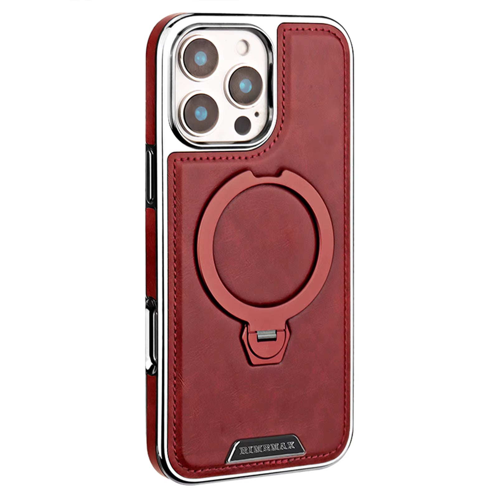 RUIMEIBI New Plating PU Leather Magnetic Phone Case for iPhone