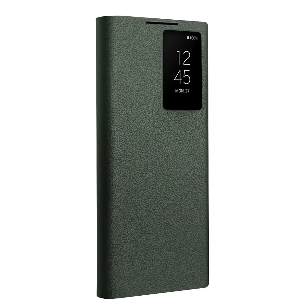 Smart View Flip Wallet Shell Leather Cover Case for Samsung