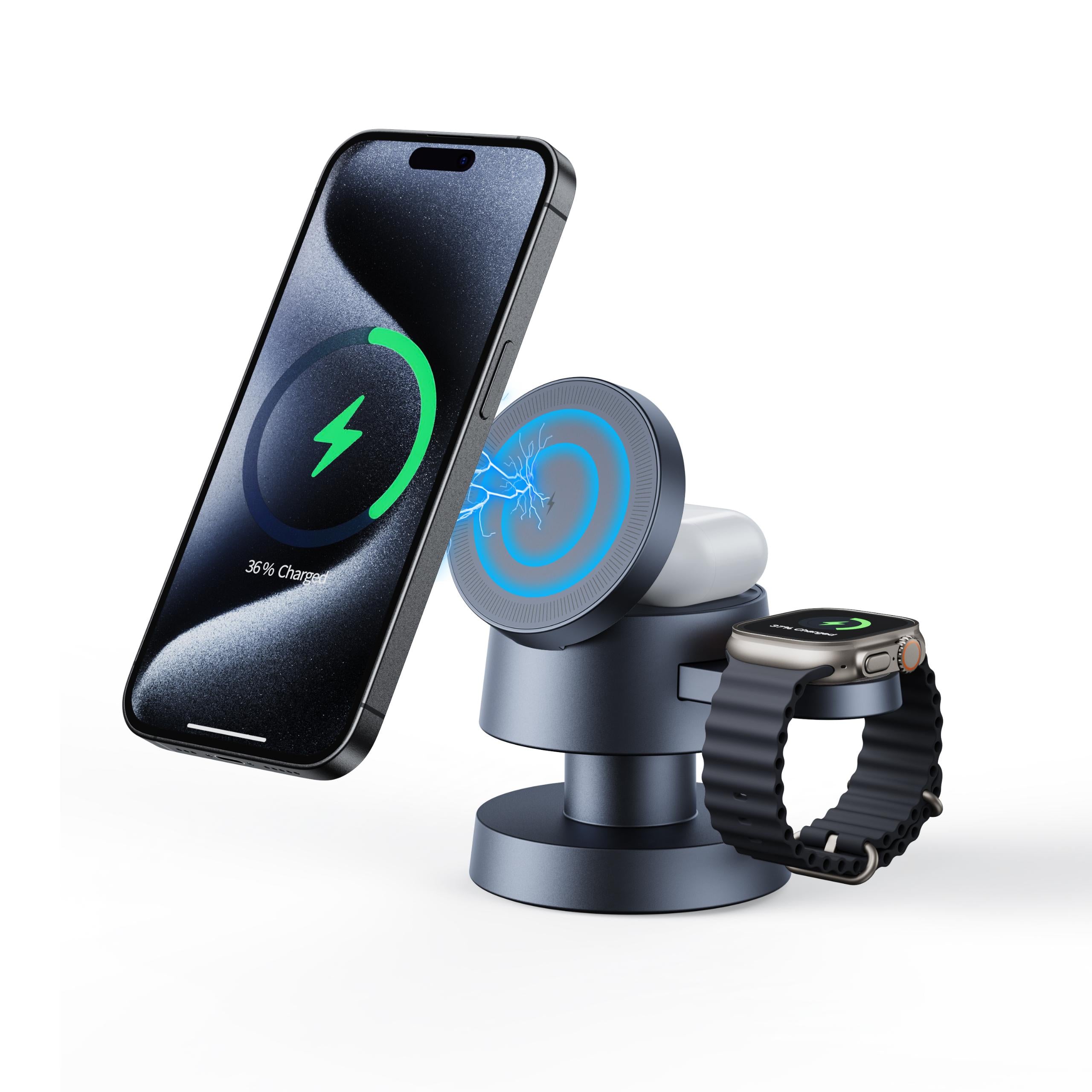 4 in 1 Foldable Fast Wireless Charging Desktop Lamp