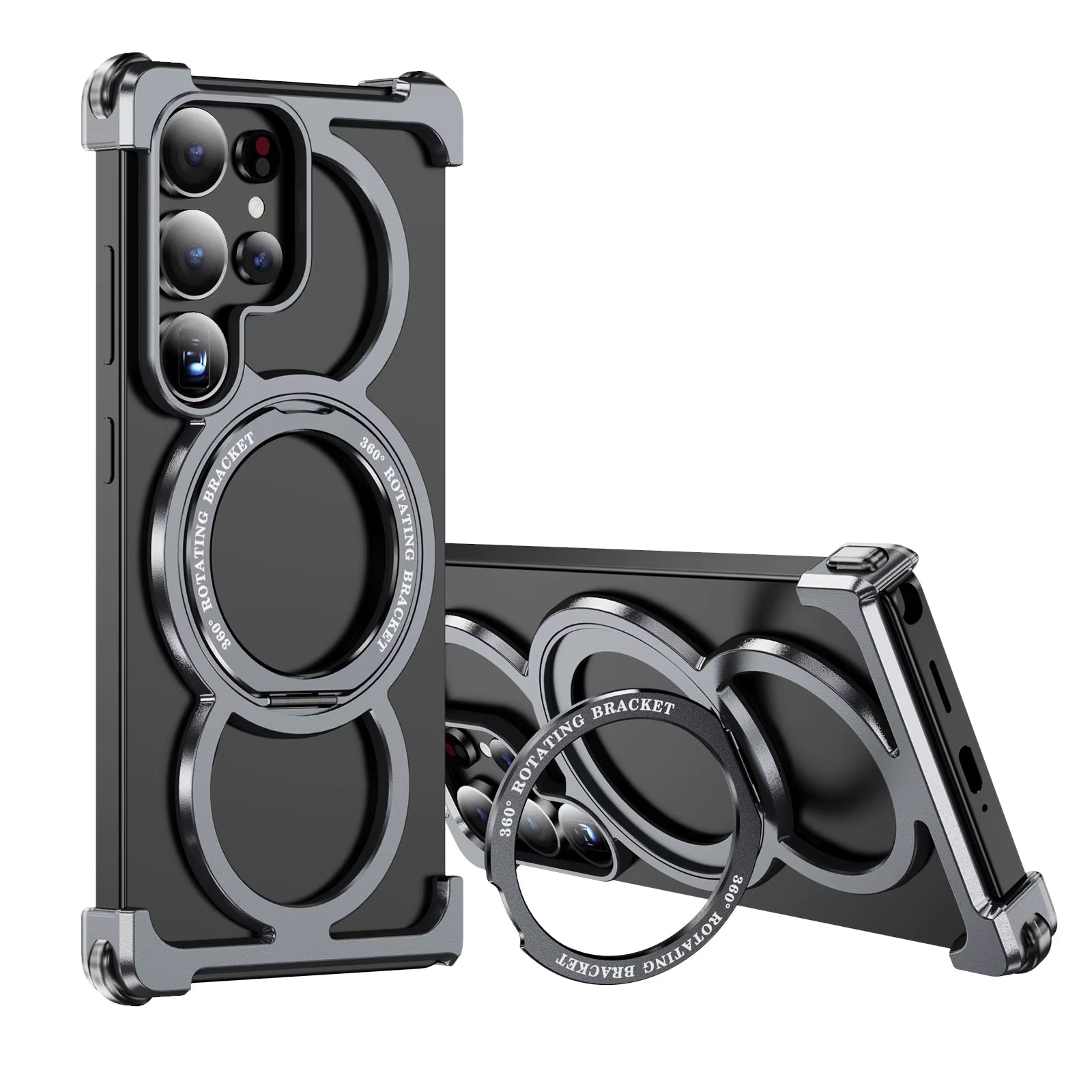 Magnetic Aluminum Alloy Frameless 360 Stand Case for Samsung