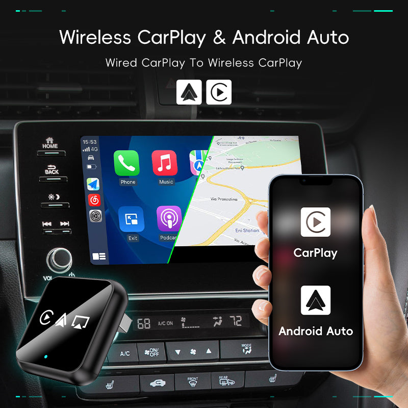 3 in 1 Carplay Box Wireless CarPlay & Android Auto Adapter Plug