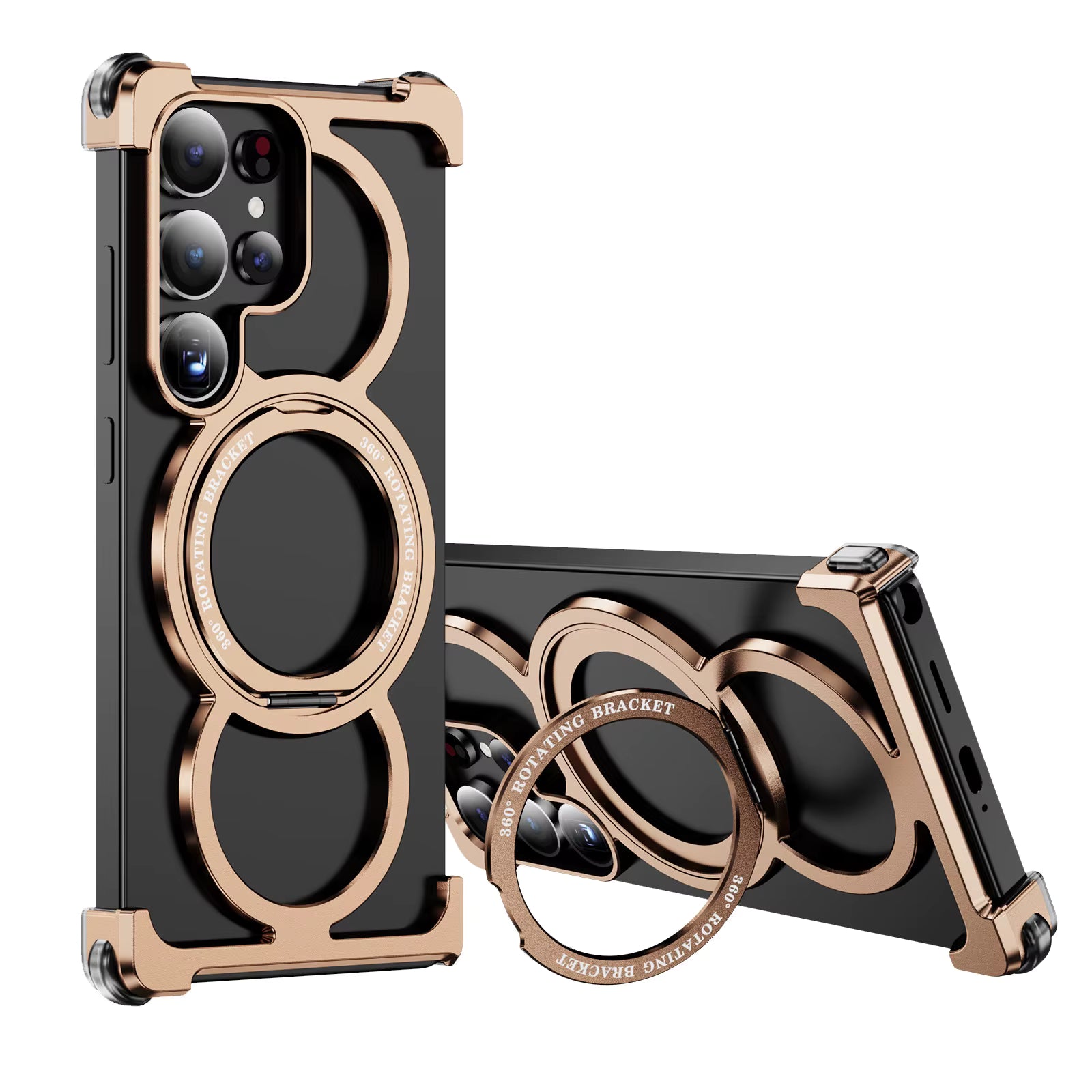 Magnetic Aluminum Alloy Frameless 360 Stand Case for Samsung