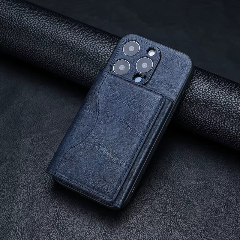 Safe PU Leather Wallet Magnetic Credit Card Holder