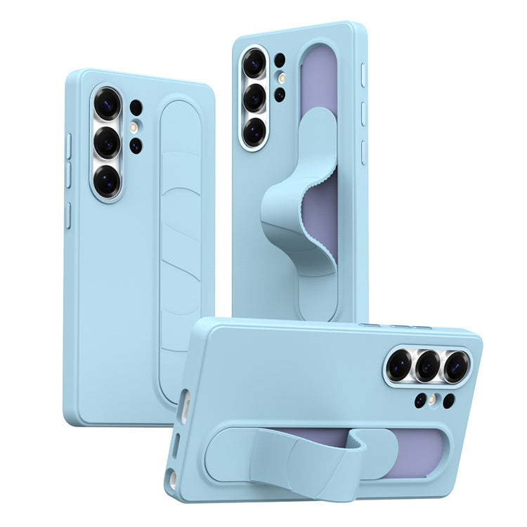 Smart Key Control Silicone Elastic Stand Wristband Back Case for Samsung
