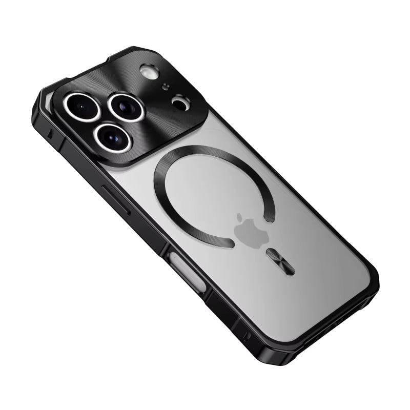 Amazing Metal Bumper Frame Frosted PC Back Cover Case For iPhone 17 Pro Max