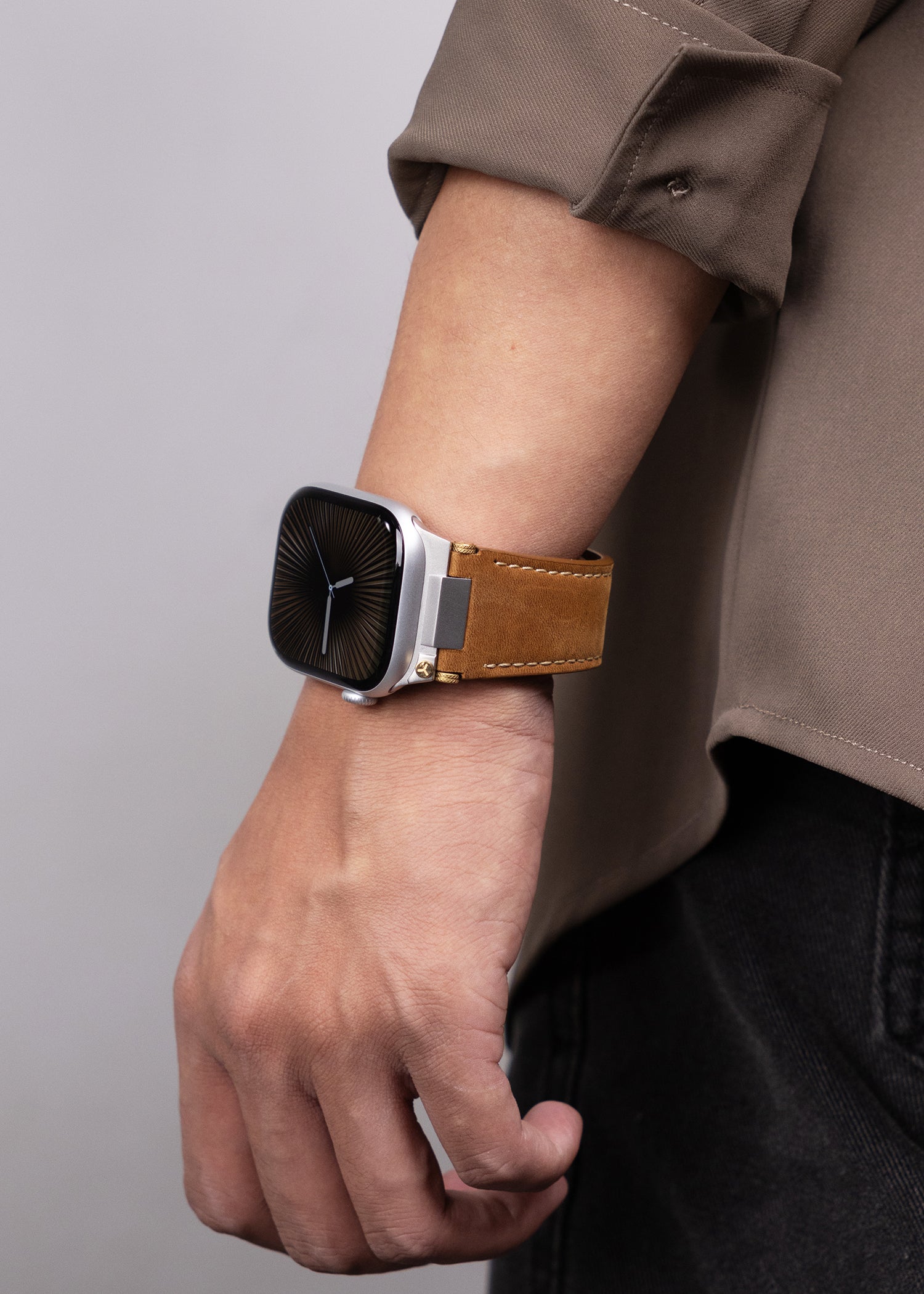 Luxury Folding Buckle Leather Strap