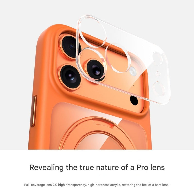 Transparent Magnetic Case 360° rotating ring and full camera protection For iPhone