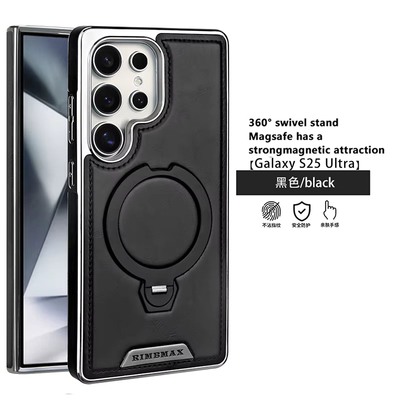 RUIMEIBI New Plating PU Leather Magnetic Phone Case for Samsung