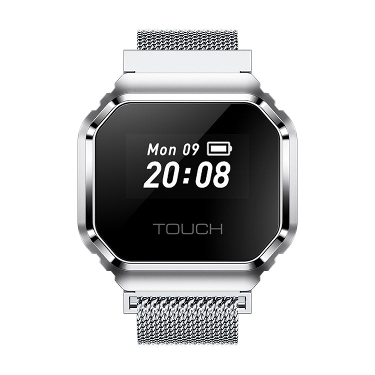 B7 Mini Smart Ring Watch with Interchangeable Stainless Steel and Nylon Straps