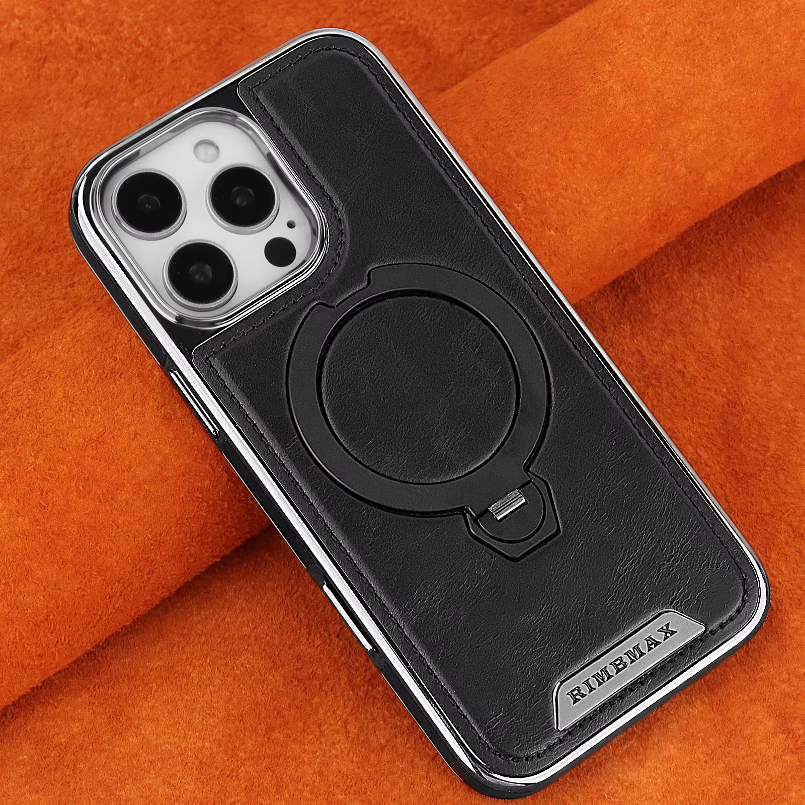 RUIMEIBI New Plating PU Leather Magnetic Phone Case for iPhone