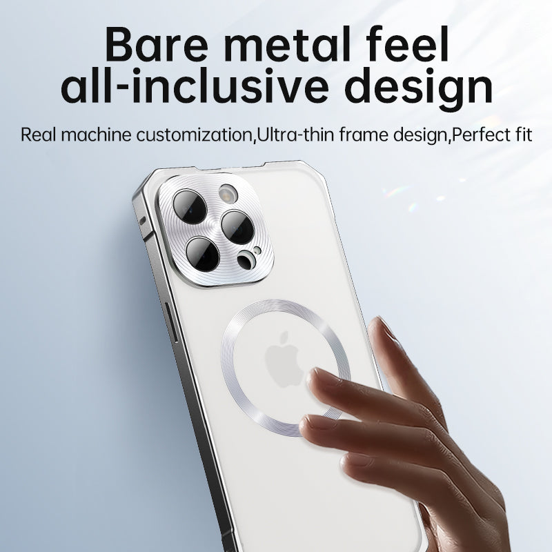 Amazing Metal Bumper Frame Frosted PC Back Cover Case For iPhone 17 Pro Max