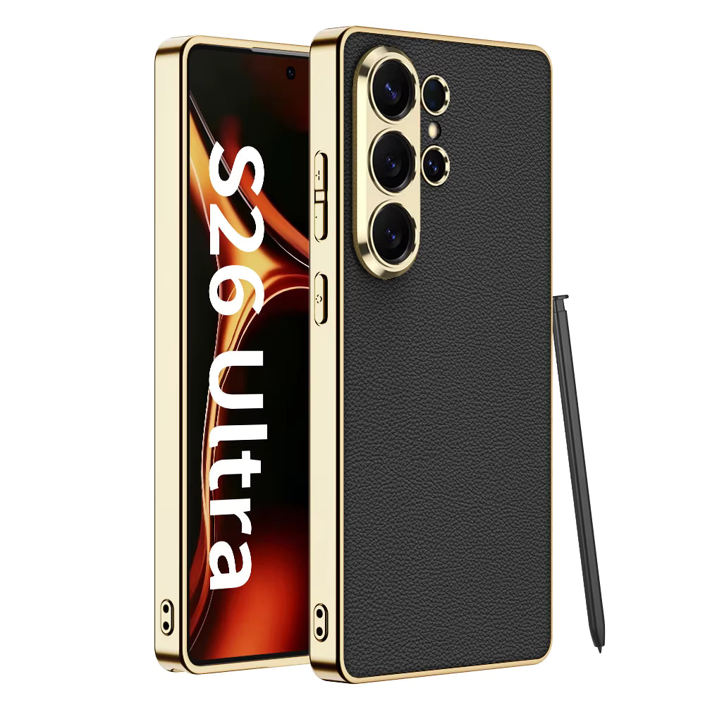 GKK Electroplating PU Leather TPU Phone Back Cover For Samsung 26 Ultra