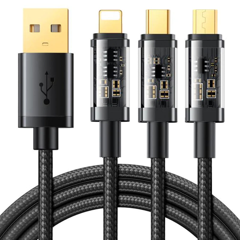 JOYROOM S-1T3015A5 3.5A 3-in-1 Lightning+Type-C+Micro cable