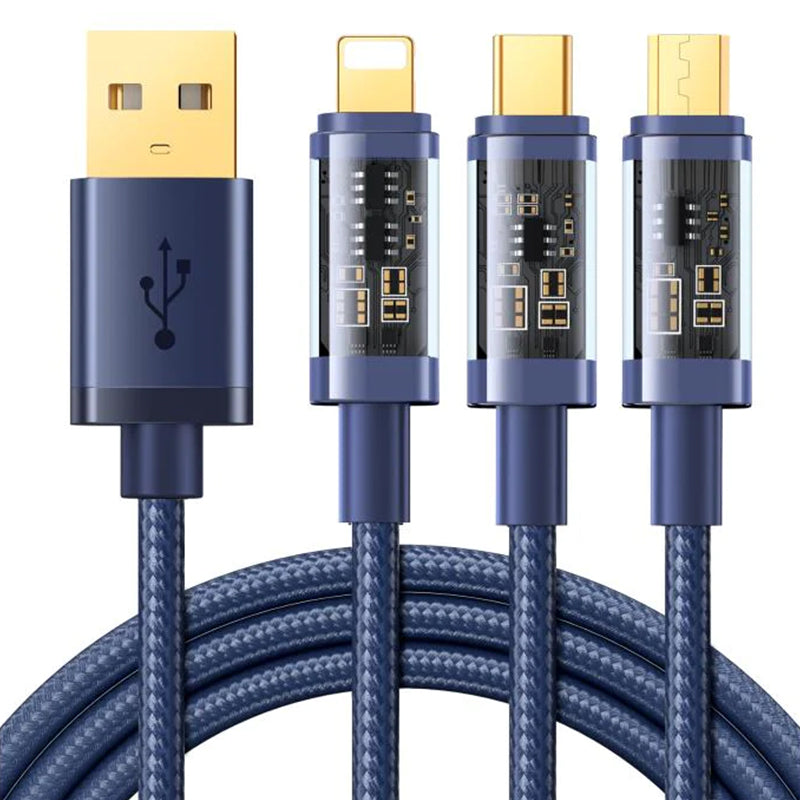 JOYROOM S-1T3015A5 3.5A 3-in-1 Lightning+Type-C+Micro cable