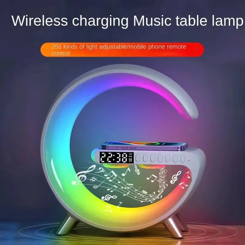 Multi-colored lamps 4 in 1, wireless charger, speaker, and watch