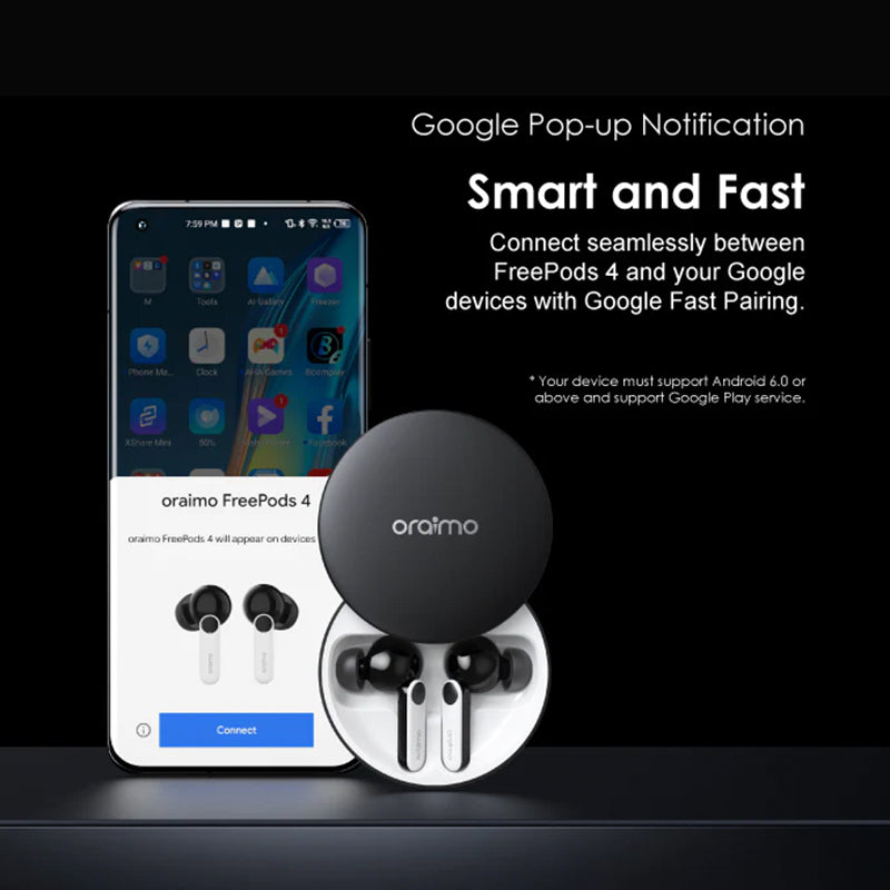 Oraimo Freepods 4 ANC True Wireless Earbuds 35.5 Hours Playtime
