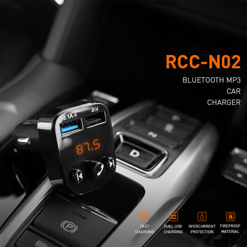 Recci RCC-N02 Bluetooth adapter and car charger 3.1 amp