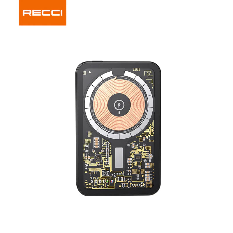 Recci RPB-W07 wireless charging PD20W mars transparent magnetic power bank