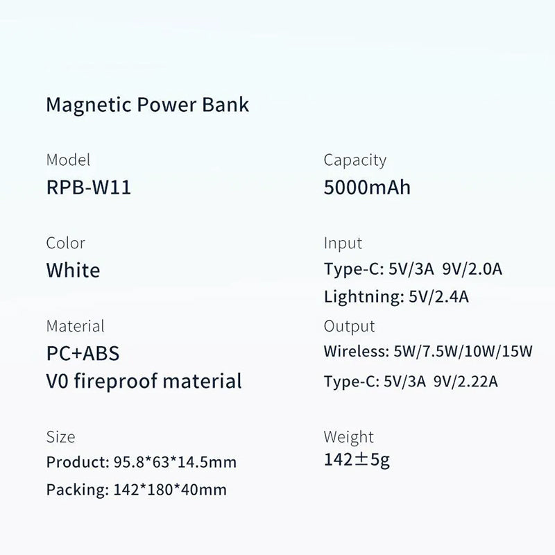 Recci RPB-W11 Magnetic Power Bank