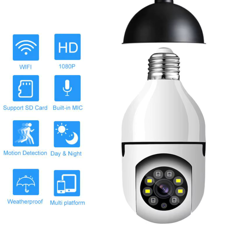 WIFI Smart Bulb Security Camera V380