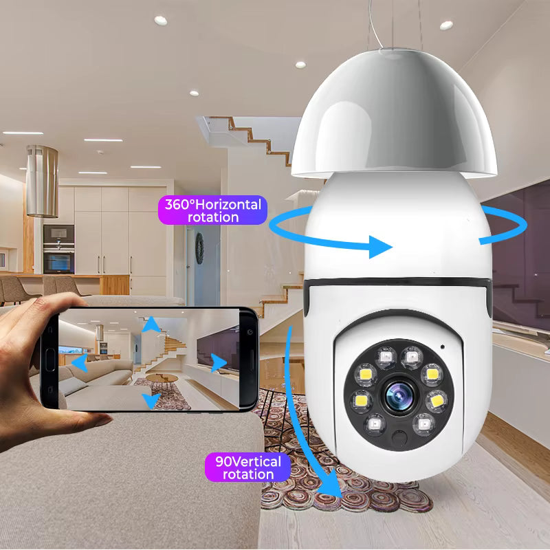 WIFI Smart Bulb Security Camera V380