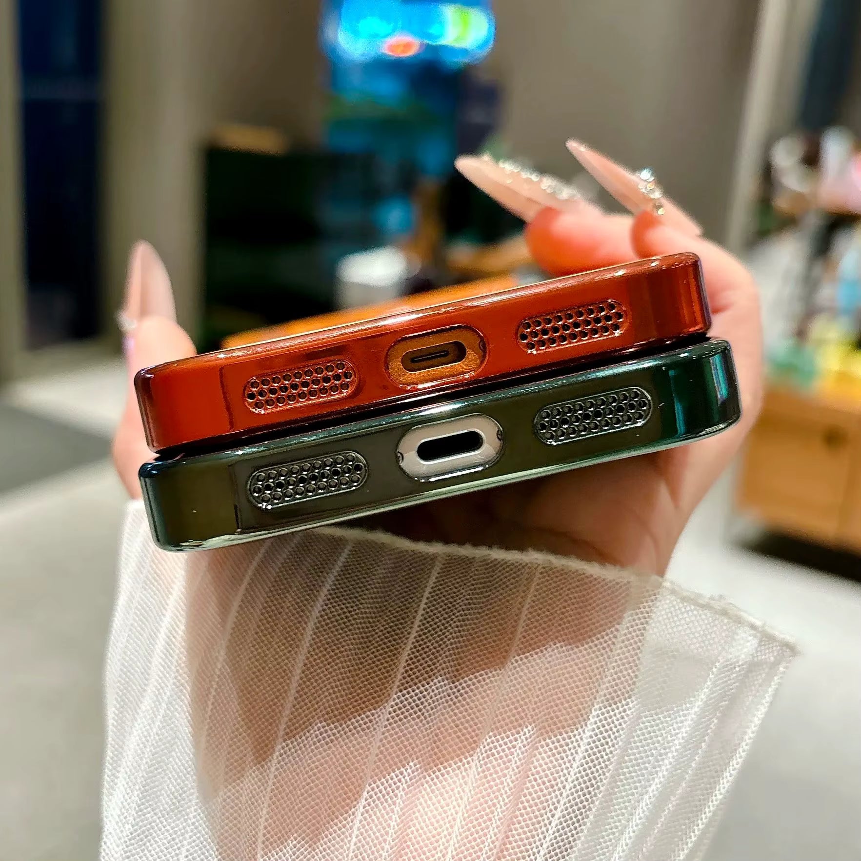 New Full Lens Glass Protection Solid Color Glass Case for iPhone