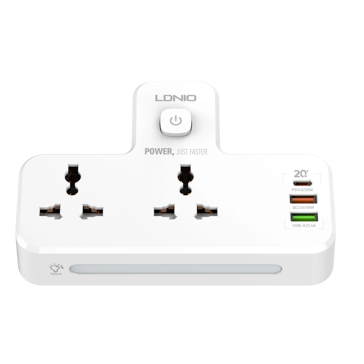 LDNIO 2 AC Outlets Portable Extension Power Socket SC2311